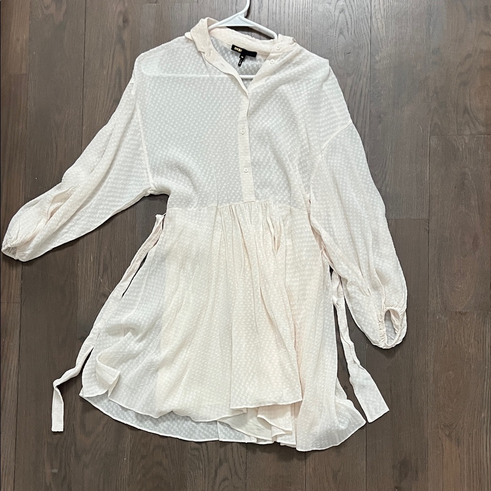 Maje Cream Button-Up Blouse